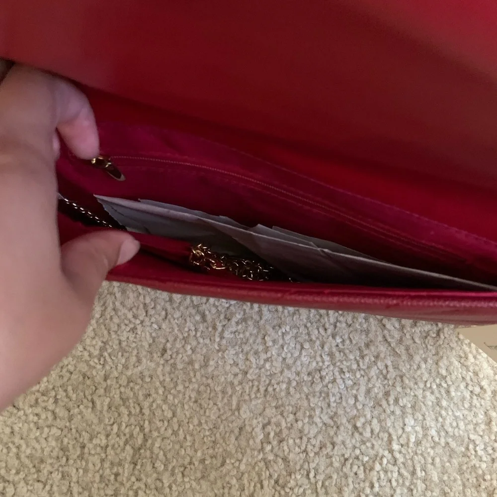 NWT Francescas Quilted Envelope Clutch with Chain